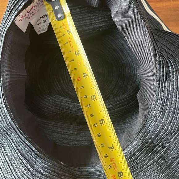 The Hats Company Filippo Catarzi Made In Italy  Striped Wide Brim Floppy Hat - Picture 5 of 5